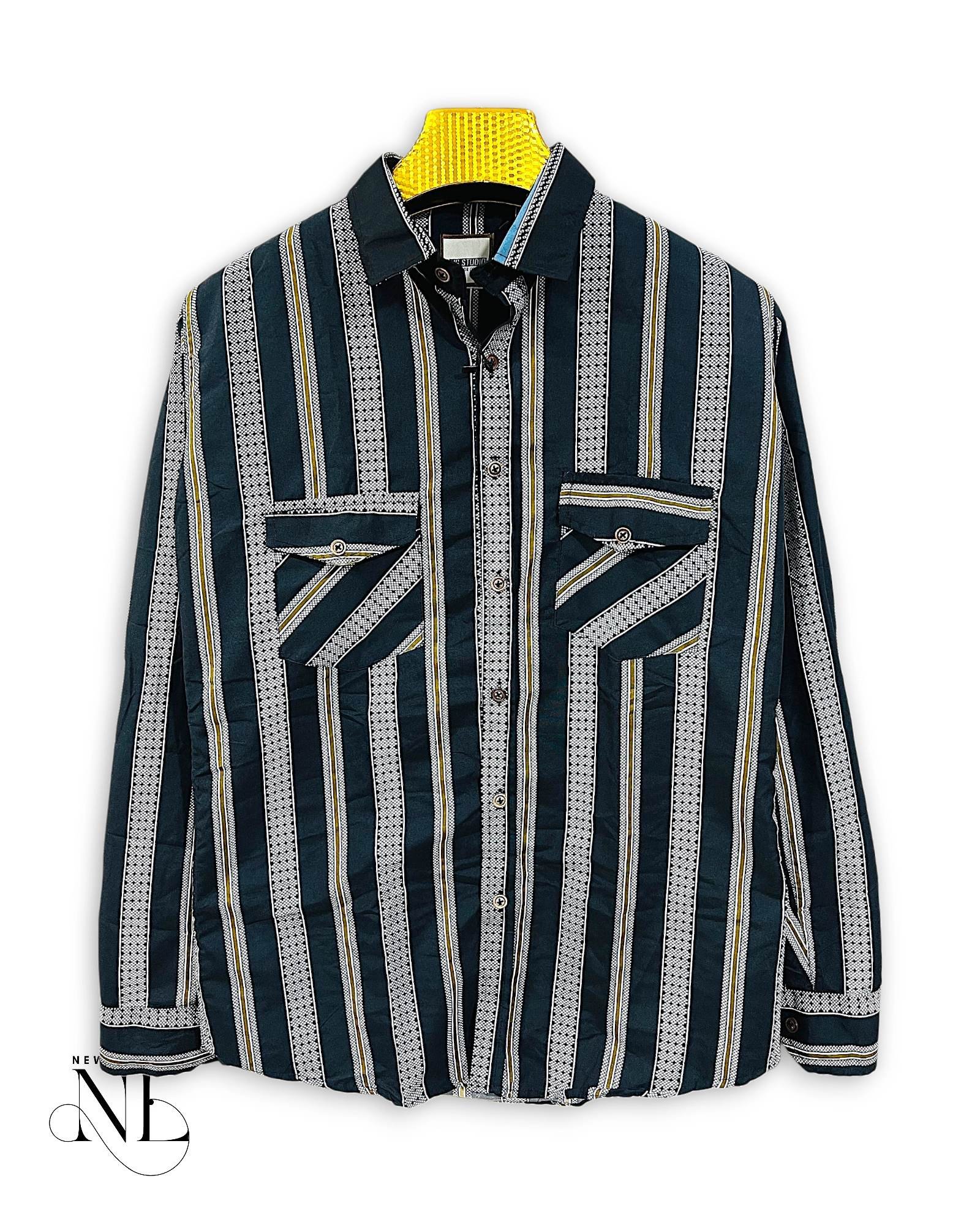 Premium Black Stripe Full Shirt for Men Trendy Premium Black Stripe Full Shirt for Men Trendy