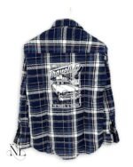 Trendy Checks Dark Blue Full Shirt for Men Premium