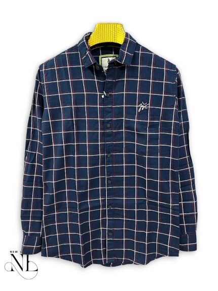 Premium Checks Dark Blue Full Shirt for Men Trendy