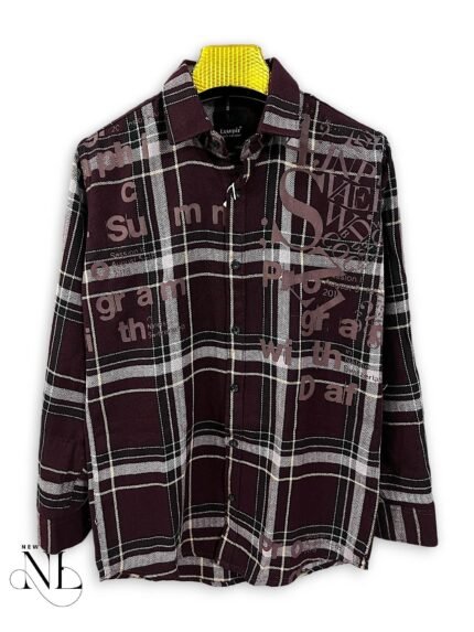 Stylish Maroon Checks Full Sleeve Shirt for Men