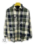 Trendy Green Checks Shirt for Men Cotton Wear
