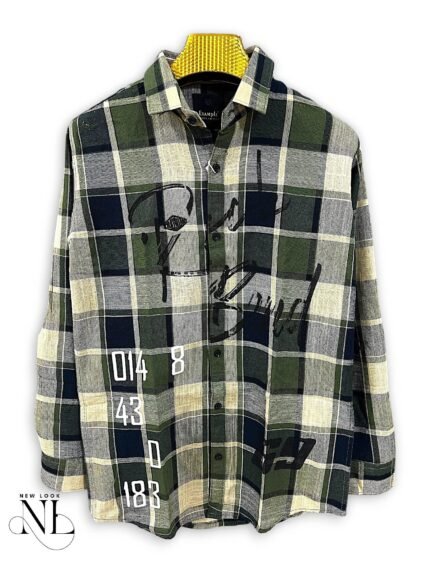 Trendy Green Checks Shirt for Men Cotton Wear