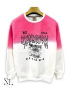 Lite Pink Full Sweatshirt for Men Trendy Pastel
