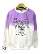 Lite Purple Full Sweatshirt for Men Soft Pastel
