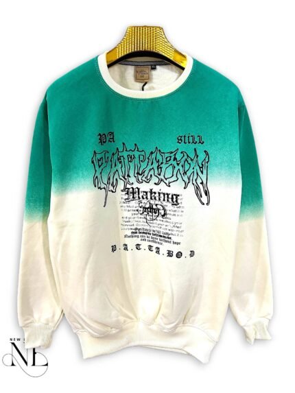 Lite Green Full Sweatshirt for Men Fresh Pastel