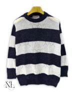 Stylish Navy Blue Stripe Full T-Shirt for Men Classic