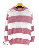 Trendy Lite Pink Stripe Full T-Shirt for Men
