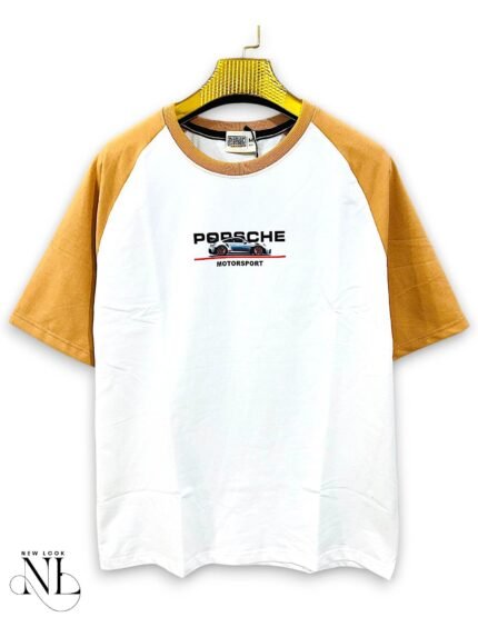 Men's Stylish Orange Printed Oversize T-Shirt & Energetic