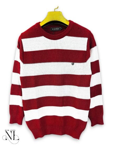 Trendy Red Stripe Full T-Shirt for Men Bold Striped Tee