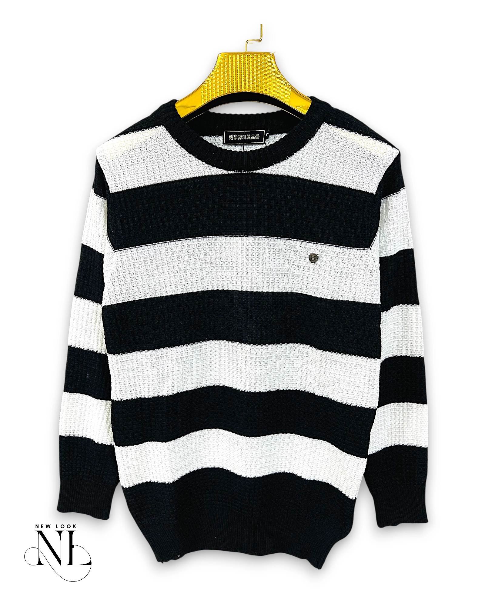 Trendy Black Stripe Full T-Shirt for Men Style Trendy Black Stripe Full T-Shirt for Men Style
