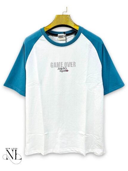 Men's Stylish Blue Printed Oversize T-Shirt Urban Vibes