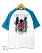 Men's Stylish Blue Printed Oversize T-Shirt Urban Vibes