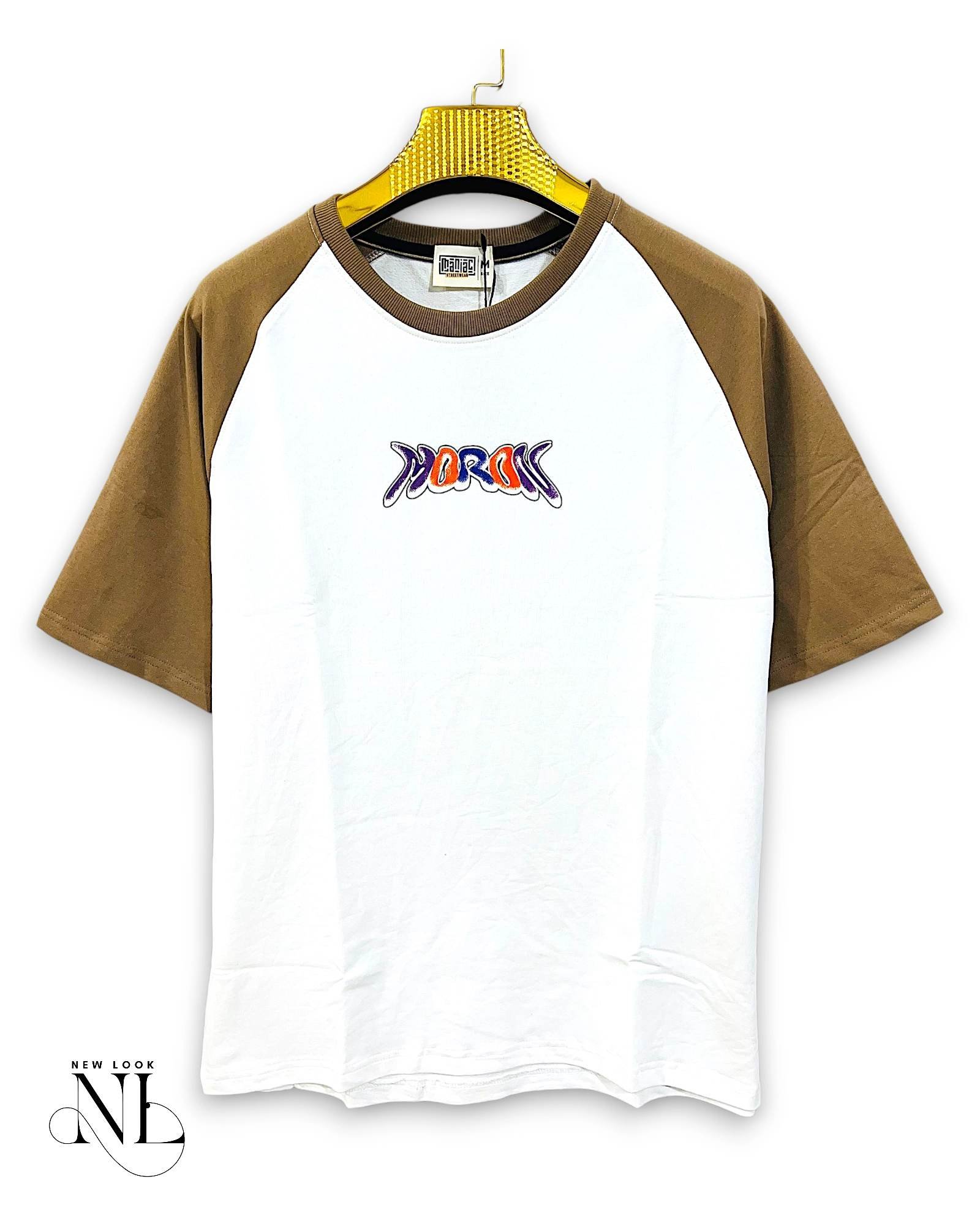 Men's Lite Brown Printed Oversize T-Shirt Elegance Men's Lite Brown Printed Oversize T-Shirt Elegance