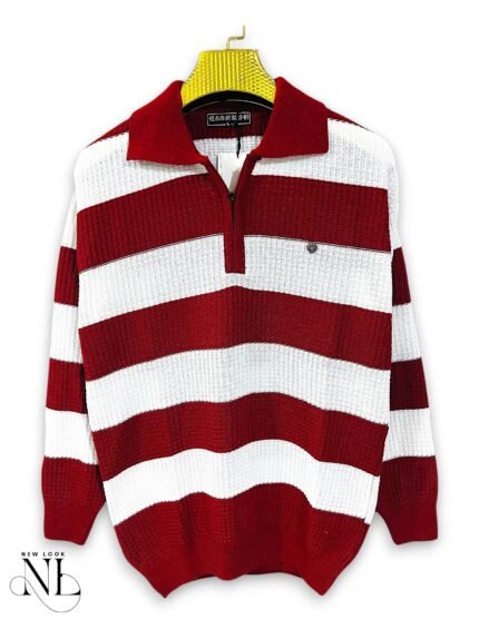 Stylish Red Stripe Full T-Shirt for Men Classic Style