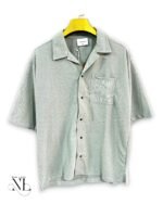 Lite Grey Plain Oversize Shirt for Men Minimalist Style