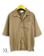 Oversize Cream Plain Shirt for Men Minimalist