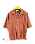 Peach Plain Oversize Shirt for Men Soft Style