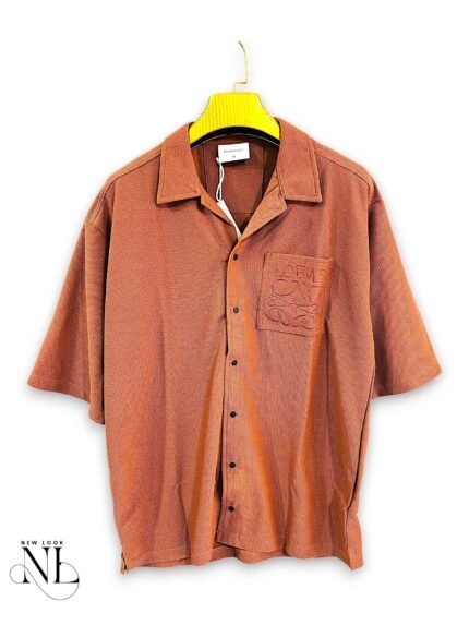 Peach Plain Oversize Shirt for Men Soft Style