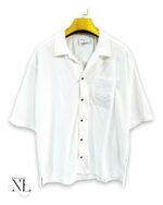 White Plain Oversize Shirt for Men Minimalist Style