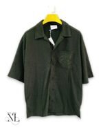 Dark Green Plain Oversize Shirt for Men Earthy