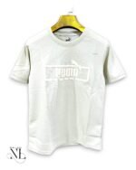 White Printed Half Tshirt for Men Crisp Style