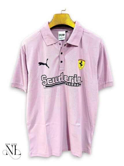 Lite Purple Printed Polo T-Shirt for Men Imported