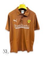 Printed Lite Brown Polo Half T-Shirt for Men