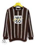 Dark Brown Stripe Full Sleeve T-Shirt for Men Premium