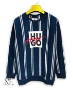 Dark Blue Stripe Full Sleeve T-Shirt for Men Premium
