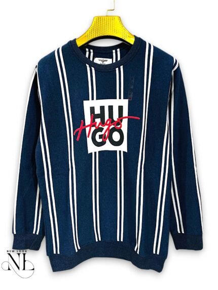 Dark Blue Stripe Full Sleeve T-Shirt for Men Premium
