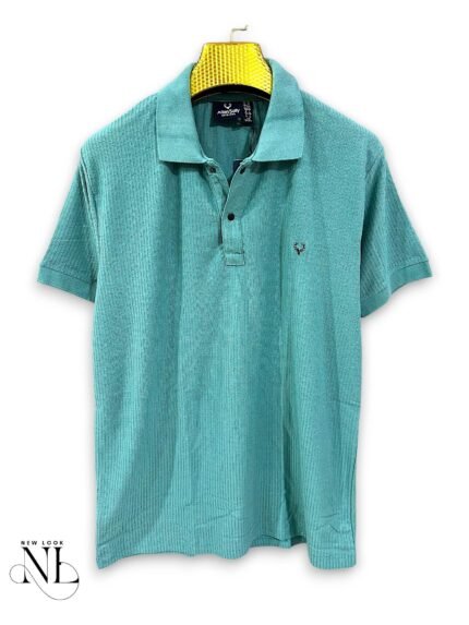 Trendy Plain Green Polo T-Shirt for Men Slim Fit