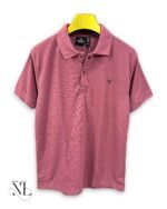 Pink Plain Polo Half Tshirt for Men Confident