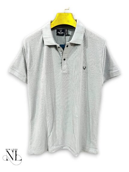 Lite Grey Plain Polo Half Tshirt for Men Minimalist Style