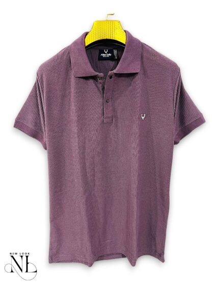 Purple Plain Polo Half Tshirt for Men Royal Comfort & Style