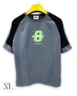 Dark Grey Printed Oversize Tshirt for Men Edge Style