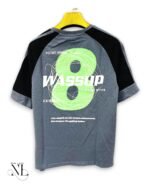 Dark Grey Printed Oversize Tshirt for Men Edge Style