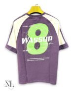 Trendy Lite Purple Printed Oversize Tshirt for Men