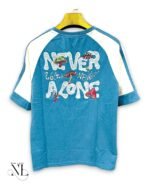 Trendy Blue Printed Oversize Tshirt for Men Street Style