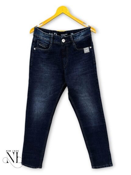 Best Deep Navy Blue Denim Basic Jeans for Men