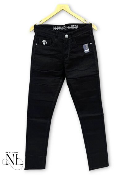 Classic Black Denim Basic Jeans Versatile Style