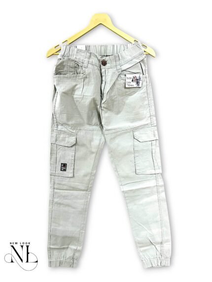 Trendy Cream Cotton Cargo for Men Designer