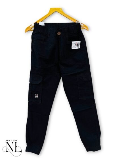 Trendy Navy Blue Cotton Cargo for Men Streetwear Style