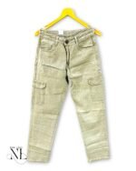 Denim Cream Cargo Pants for Men Stylish Multiple