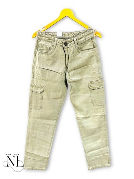 Denim Cream Cargo Pants for Men Stylish Multiple