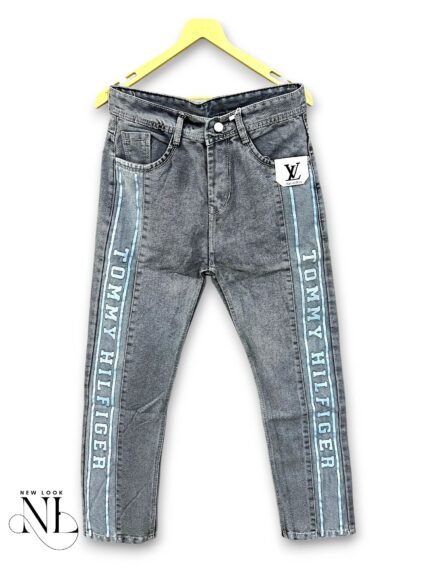 Grey Plain Baggy Jeans for Men Streetwear Essential