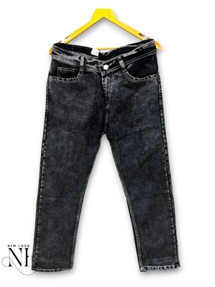 Dark Grey Basic Baggy Jeans for Men & Streetwear