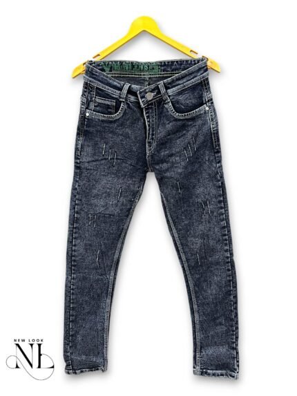Classic Basic Denim Dark Grey Jeans for Men Versatile