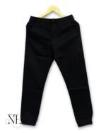 Black Cotton Cargo Pants for Men Utility Streetwear