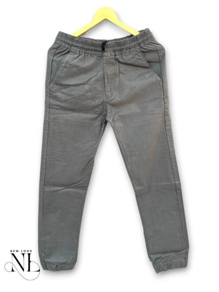 Dark Grey Cotton Cargo Pants for Men Utility Streetwear