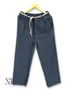 Stylish Dark Grey Wide Leg Korean Pants & K-Fashion